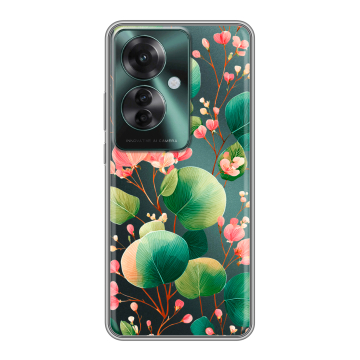 Силиконовый чехол на Oppo Reno 11F с принтом женский