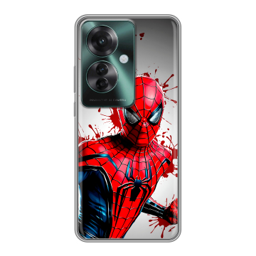Силиконовый чехол на Oppo Reno 11F с принтом Spiderman Человек паук