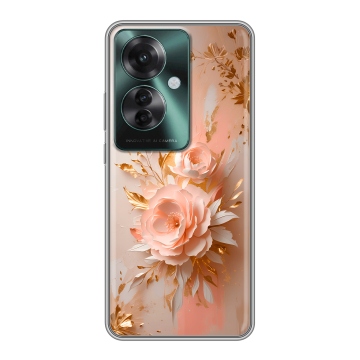 Силиконовый чехол на Oppo Reno 11F с принтом женский
