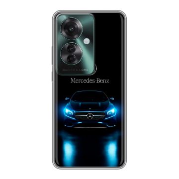 Силиконовый чехол на Oppo Reno 11F с принтом Mercedes Мерседес