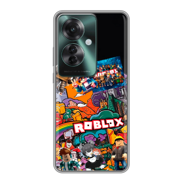 Силиконовый чехол на Oppo Reno 11F с принтом Roblox Роблокс Силиконовый чехол на Oppo Reno 11F с принтом Roblox Роблокс