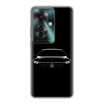 Силиконовый чехол на Oppo Reno 11F с принтом Mercedes Мерседес Силиконовый чехол на Oppo Reno 11F с принтом Mercedes Мерседес