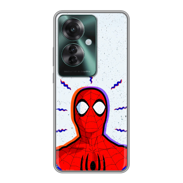 Силиконовый чехол на Oppo Reno 11F с принтом Spiderman Человек паук