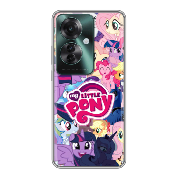 Силиконовый чехол на Oppo Reno 11F с принтом My little pony Дружба чудо
