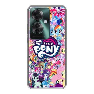 Силиконовый чехол на Oppo Reno 11F с принтом My little pony Дружба чудо Силиконовый чехол на Oppo Reno 11F с принтом My little pony Дружба чудо