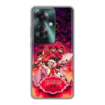 Силиконовый чехол на Oppo Reno 11F с принтом Hazbin Hotel Отель Хазбин Силиконовый чехол на Oppo Reno 11F с принтом Hazbin Hotel Отель Хазбин