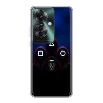 Силиконовый чехол на Oppo Reno 11F с принтом Игра Кальмара Силиконовый чехол на Oppo Reno 11F с принтом Игра Кальмара