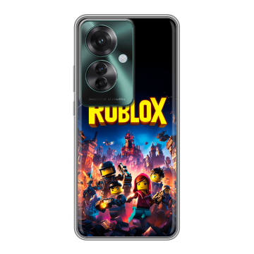 Силиконовый чехол на Oppo Reno 11F с принтом Roblox Роблокс Силиконовый чехол на Oppo Reno 11F с принтом Roblox Роблокс