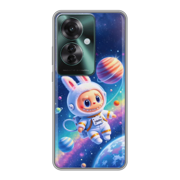 Силиконовый чехол на Oppo Reno 11F с принтом Labubu Лабубу