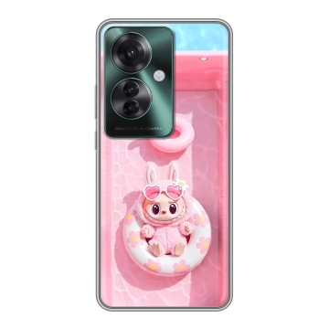 Силиконовый чехол на Oppo Reno 11F с принтом Labubu Лабубу Силиконовый чехол на Oppo Reno 11F с принтом Labubu Лабубу