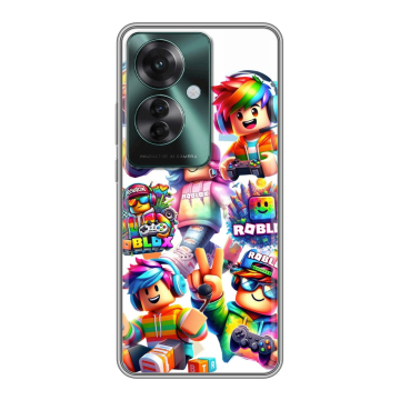 Силиконовый чехол на Oppo Reno 11F с принтом Roblox Роблокс Силиконовый чехол на Oppo Reno 11F с принтом Roblox Роблокс