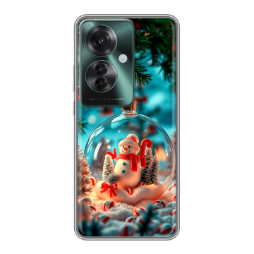 Силиконовый чехол на Oppo Reno 11F с принтом Новый год Силиконовый чехол на Oppo Reno 11F с принтом Новый год