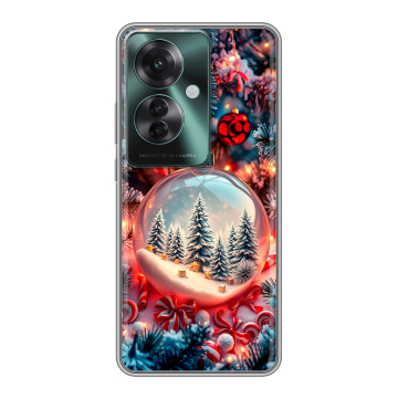 Силиконовый чехол на Oppo Reno 11F с принтом Новый год Силиконовый чехол на Oppo Reno 11F с принтом Новый год