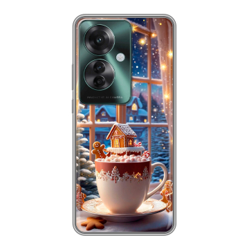Силиконовый чехол на Oppo Reno 11F с принтом Новый год Силиконовый чехол на Oppo Reno 11F с принтом Новый год
