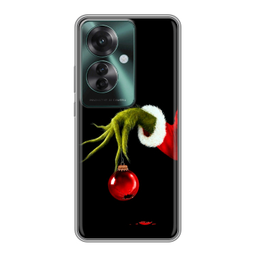 Силиконовый чехол на Oppo Reno 11F с принтом Новый год Гринч Силиконовый чехол на Oppo Reno 11F с принтом Новый год Гринч