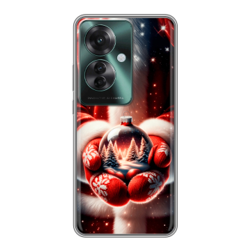 Силиконовый чехол на Oppo Reno 11F с принтом Новый год