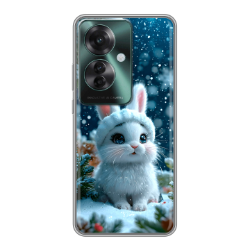 Силиконовый чехол на Oppo Reno 11F с принтом Новый год