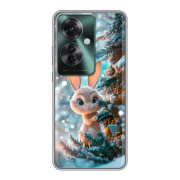 Силиконовый чехол на Oppo Reno 11F с принтом Новый год