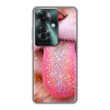 Силиконовый чехол на Oppo Reno 11F с принтом для девочек