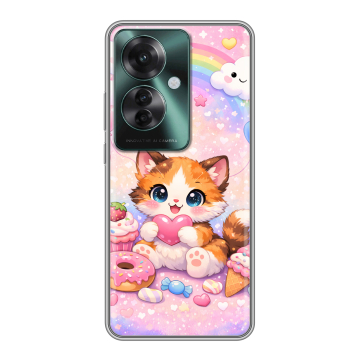Силиконовый чехол на Oppo Reno 11F с принтом для девочек Силиконовый чехол на Oppo Reno 11F с принтом для девочек