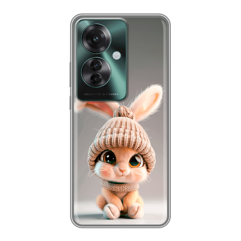 Силиконовый чехол на Oppo Reno 11F с принтом Кролик Силиконовый чехол на Oppo Reno 11F с принтом Кролик