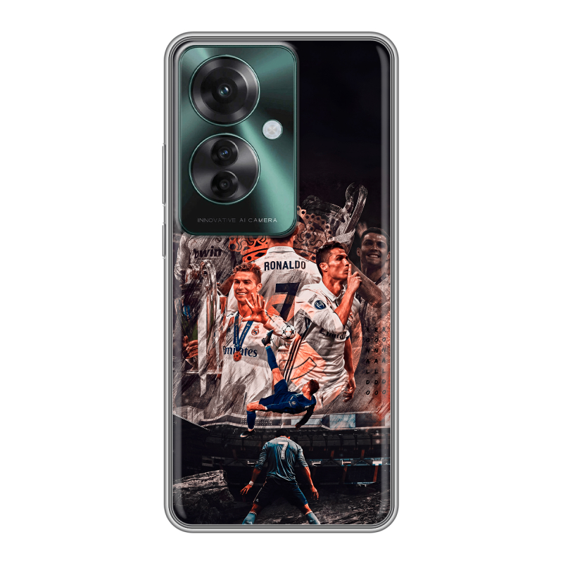 Силиконовый чехол на Oppo Reno 11F с принтом Реал Роналдо Real Ronaldo Силиконовый чехол на Oppo Reno 11F с принтом Реал Роналдо Real Ronaldo