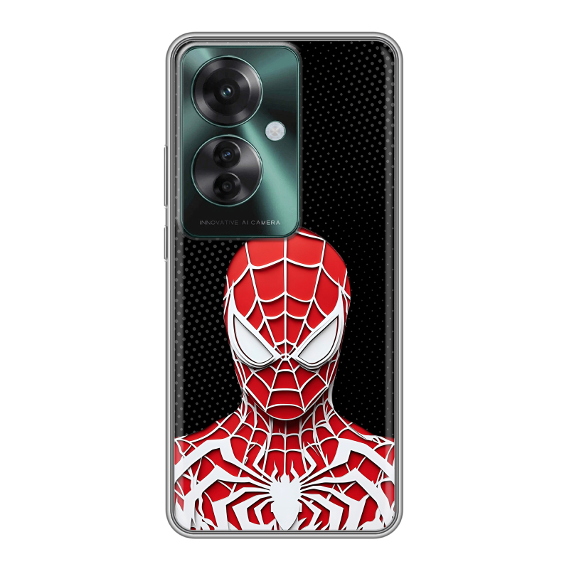 Силиконовый чехол на Oppo Reno 11F с принтом человек паук spiderman Силиконовый чехол на Oppo Reno 11F с принтом человек паук spiderman