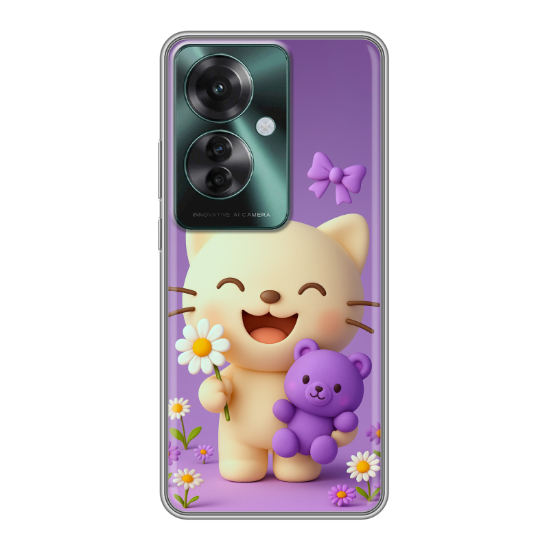 Силиконовый чехол на Oppo Reno 11F с принтом для девочек Силиконовый чехол на Oppo Reno 11F с принтом для девочек