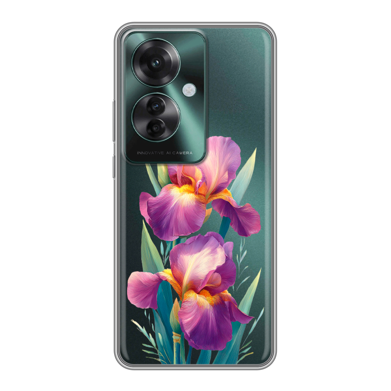 Силиконовый чехол на Oppo Reno 11F с принтом Цветы орхидеи Силиконовый чехол на Oppo Reno 11F с принтом Цветы орхидеи