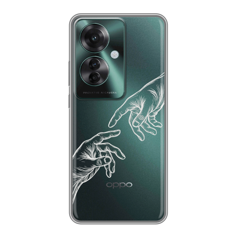 Силиконовый чехол на Oppo Reno 11F с принтом Сотворение мира Силиконовый чехол на Oppo Reno 11F с принтом Сотворение мира