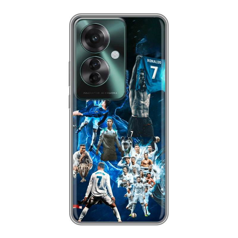 Силиконовый чехол на Oppo Reno 11F с принтом Реал Роналдо Силиконовый чехол на Oppo Reno 11F с принтом Реал Роналдо