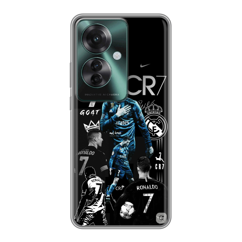 Силиконовый чехол на Oppo Reno 11F с принтом Реал Роналдо Силиконовый чехол на Oppo Reno 11F с принтом Реал Роналдо
