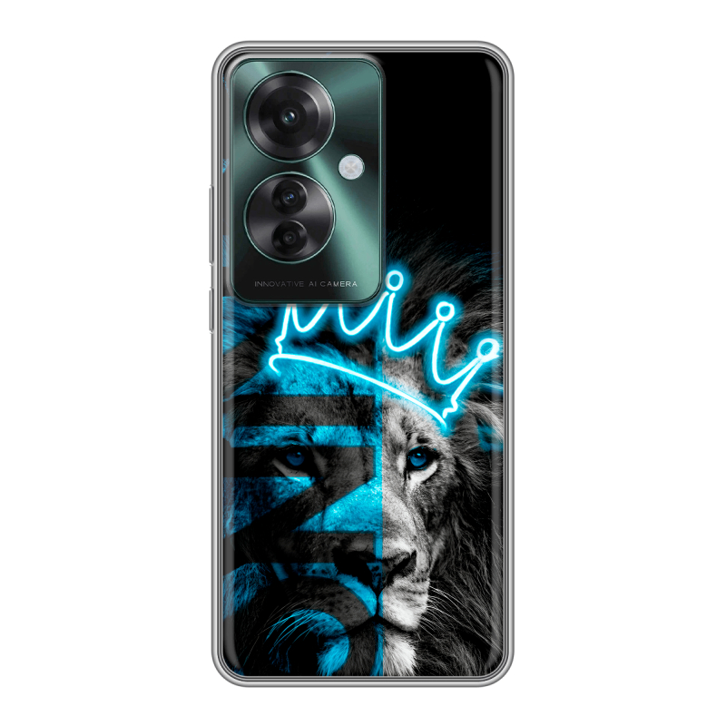 Силиконовый чехол на Oppo Reno 11F с принтом Король лев Силиконовый чехол на Oppo Reno 11F с принтом Король лев