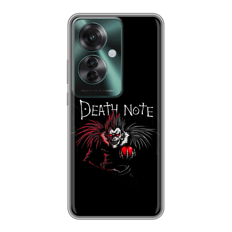 Силиконовый чехол на Oppo Reno 11F с принтом Death note Тетрадь смерти Силиконовый чехол на Oppo Reno 11F с принтом Death note Тетрадь смерти
