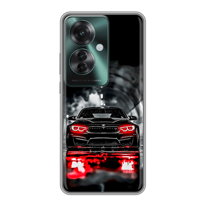 Силиконовый чехол на Oppo Reno 11F с принтом BMW БМВ Силиконовый чехол на Oppo Reno 11F с принтом BMW БМВ
