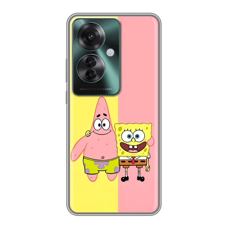 Силиконовый чехол на Oppo Reno 11F с принтом Спанч боб Спанчбоб Силиконовый чехол на Oppo Reno 11F с принтом Спанч боб Спанчбоб