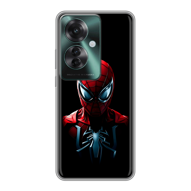 Силиконовый чехол на Oppo Reno 11F с принтом Spiderman Человек паук Силиконовый чехол на Oppo Reno 11F с принтом Spiderman Человек паук