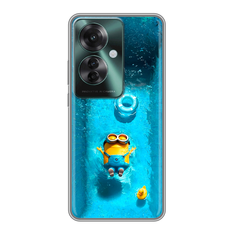 Силиконовый чехол на Oppo Reno 11F с принтом Миньоны Силиконовый чехол на Oppo Reno 11F с принтом Миньоны