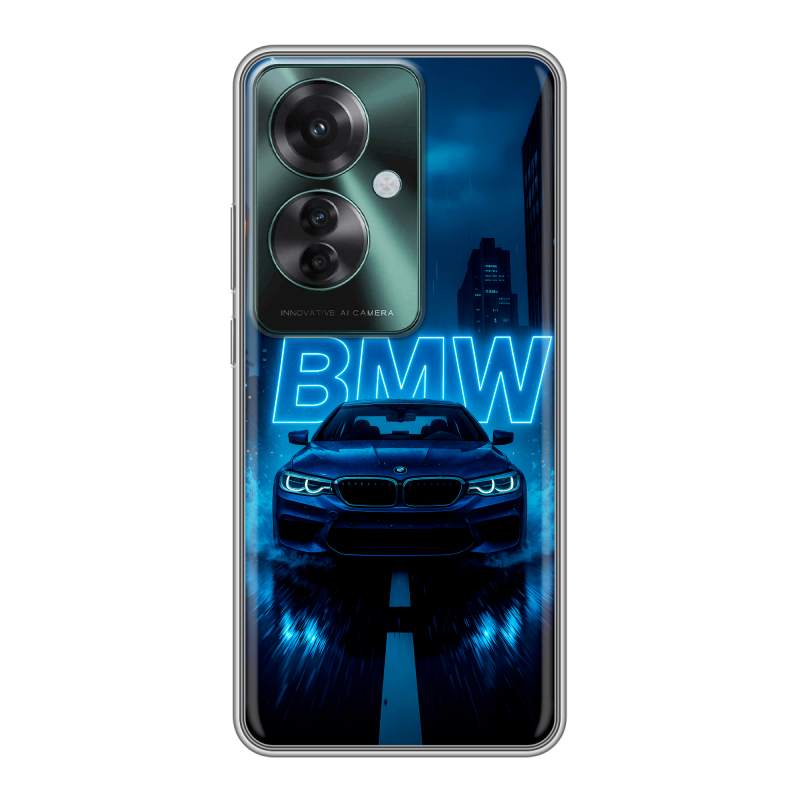 Силиконовый чехол на Oppo Reno 11F с принтом BMW БМВ Силиконовый чехол на Oppo Reno 11F с принтом BMW БМВ