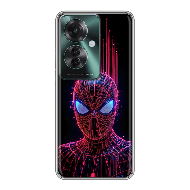 Силиконовый чехол на Oppo Reno 11F с принтом Spiderman Человек паук Силиконовый чехол на Oppo Reno 11F с принтом Spiderman Человек паук