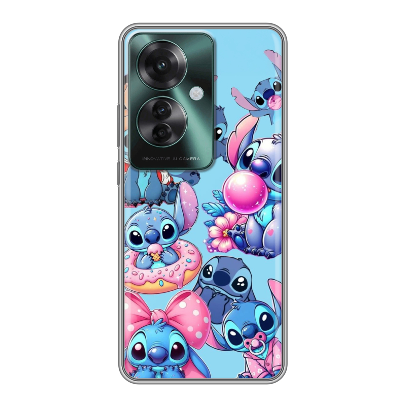 Силиконовый чехол на Oppo Reno 11F с принтом Лило и Стич Силиконовый чехол на Oppo Reno 11F с принтом Лило и Стич