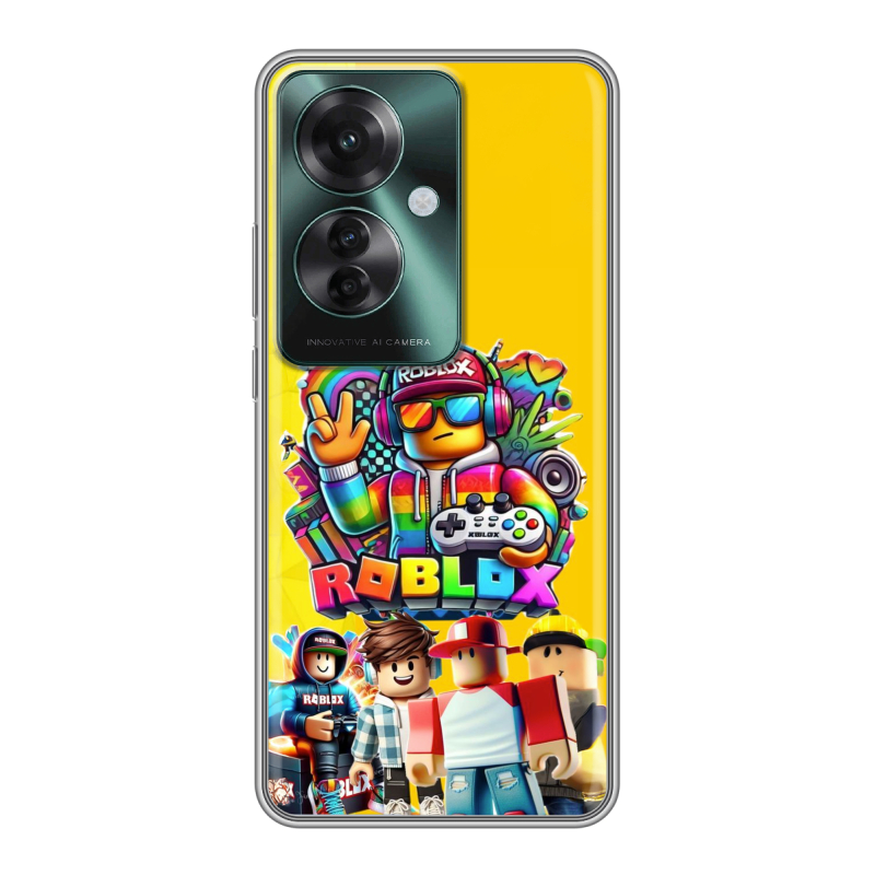 Силиконовый чехол на Oppo Reno 11F с принтом Roblox Роблокс Силиконовый чехол на Oppo Reno 11F с принтом Roblox Роблокс