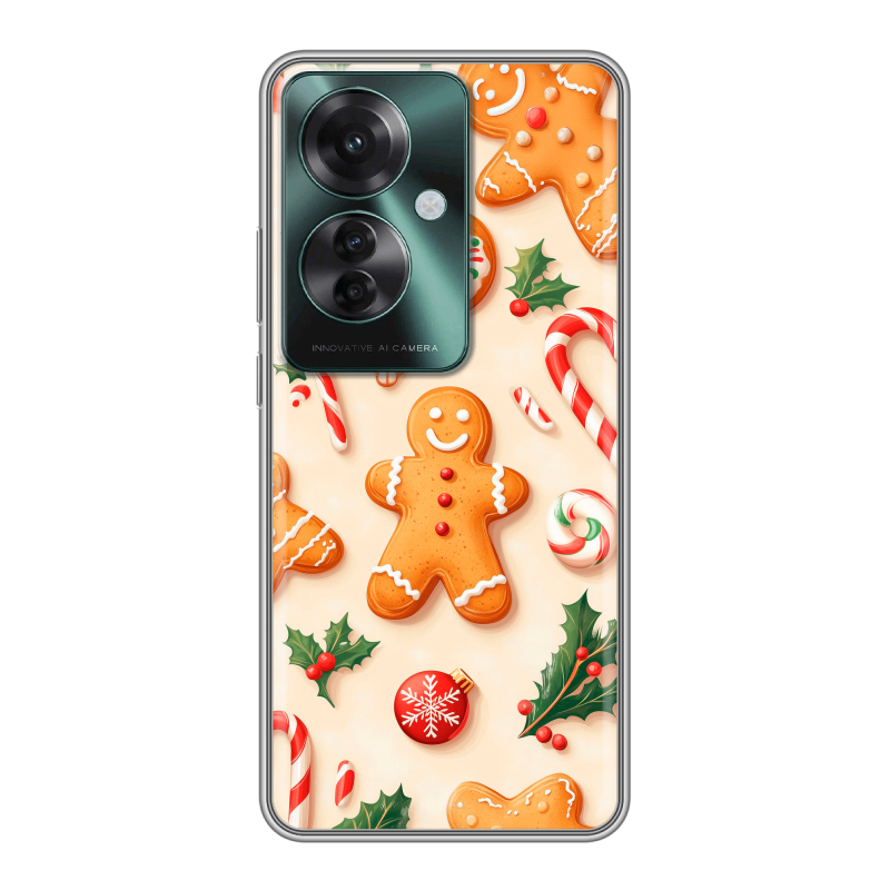 Силиконовый чехол на Oppo Reno 11F с принтом Новый год Силиконовый чехол на Oppo Reno 11F с принтом Новый год