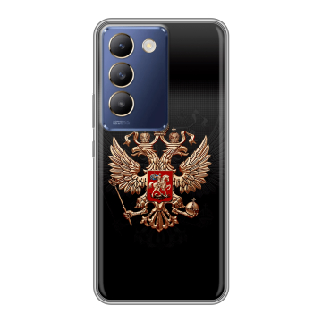 Силиконовый чехол на Vivo V30 Lite с принтом Герб России