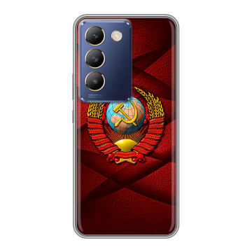 Силиконовый чехол на Vivo V30 Lite с принтом Герб СССР