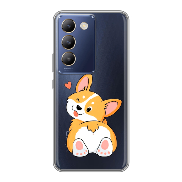 Силиконовый чехол на Vivo V30 Lite с принтом Корги