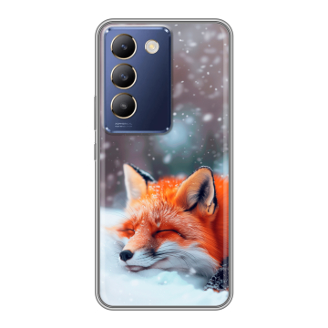 Силиконовый чехол на Vivo V30 Lite с принтом лиса