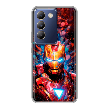 Силиконовый чехол на Vivo V30 Lite с принтом Железный человек Ironman