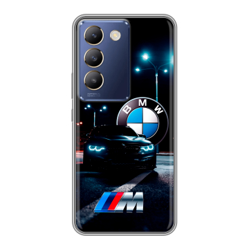 Силиконовый чехол на Vivo V30 Lite с принтом БМВ BMW Силиконовый чехол на Vivo V30 Lite с принтом БМВ BMW