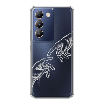 Силиконовый чехол на Vivo V30 Lite с принтом Сотворение мира
